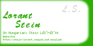 lorant stein business card